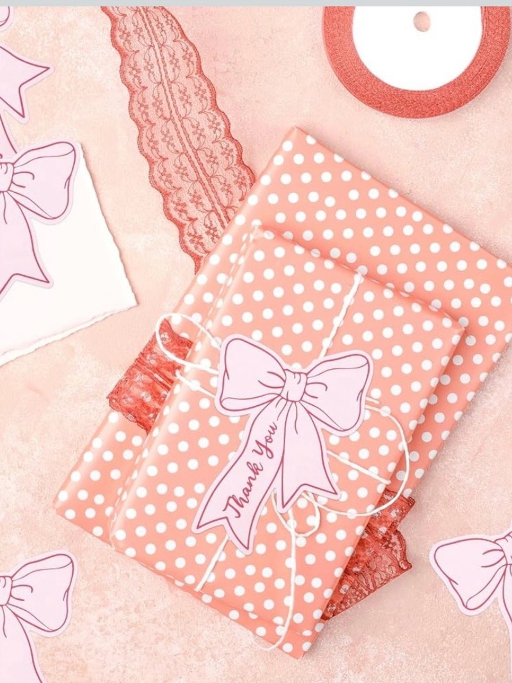 Thank You Cards 50 big with Bows & Blank Notes 🎀 Elegant Gift Tags | Party, - Picture 12 of 12